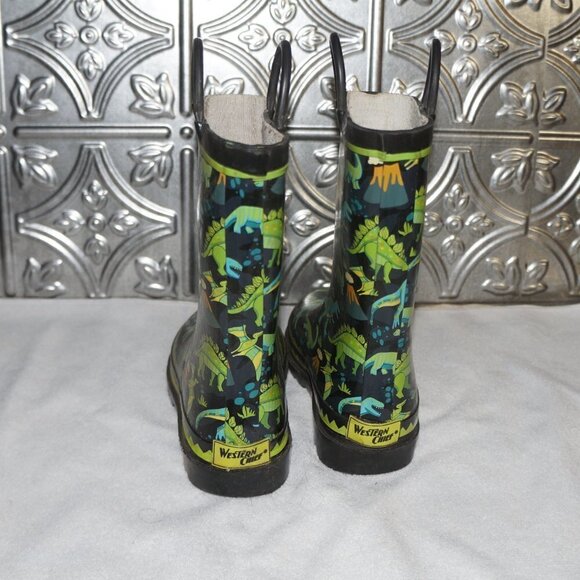 WESTERN CHIEF Youth Size 13 Dinosaur Rain Boots Waterproof - Picture 7 of 8
